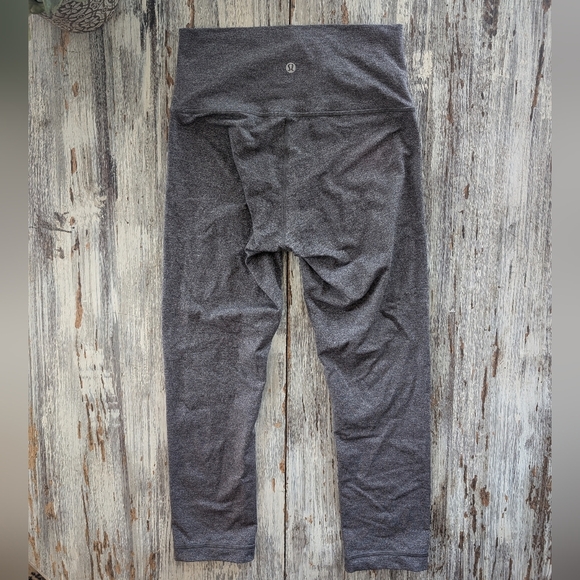 Lululemon Wunder Under Crop High Rise Luxtreme Gray Women's 6 - Picture 6 of 8